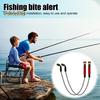 2 pezzi di allarme per la pesca alla carpa, catena portatile, leggero, indicatore di abboccata per pesci, gancio di avviso per acqua dolce, acqua salata, accessori per la pesca all'aperto