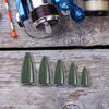50PCs Bullets Fishing Sinkers Weights Slip Sinkers Kit Fishing Tackle Box for Bass Trout Panfish