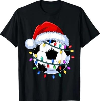 Weihnachtsmann Fußball Christmas Fußball T-Shirt