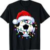 Santa Soccer Ball Christmas Soccer T-Shirt