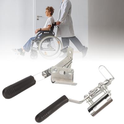 2 piezas Frenos para Silla de Ruedas Acero Montaje Lateral Ensamblaje Manual Sensible Bloqueos de Freno para Silla de Ruedas