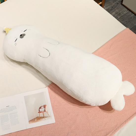 Cute Animal Body Pillow Long Plush Stuffed Toy for Leg Hugging Sleep Support Capybara Puppy Elephant Soft Bed Sofa Cushion for Kids Adults