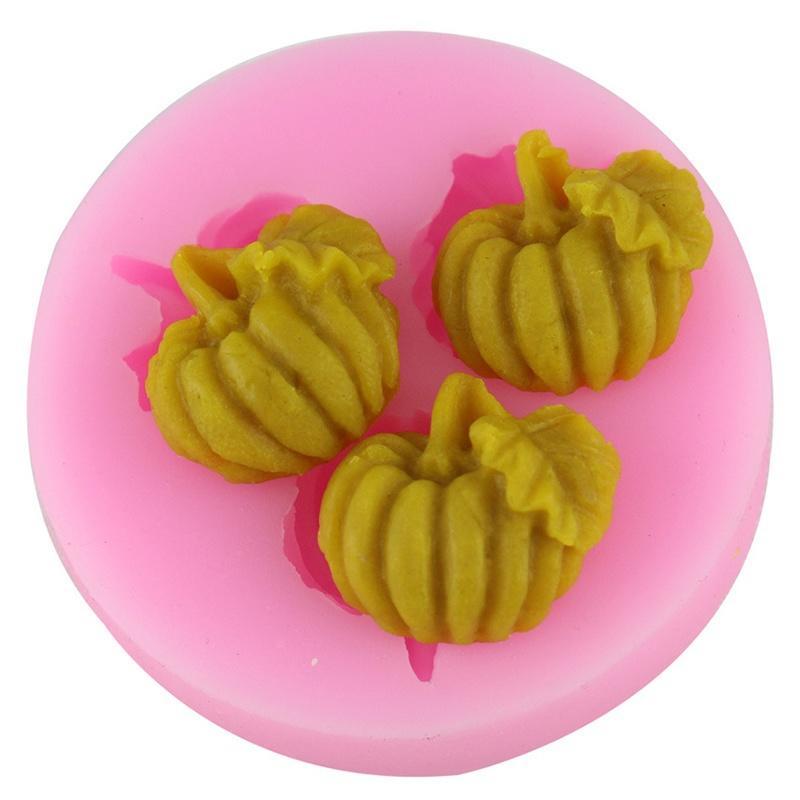 3D Pumpkin Fondant Molds Silicone Cake Mold Moulds SugarCraft Chocolate Moulds Bakeware Fimo Tools