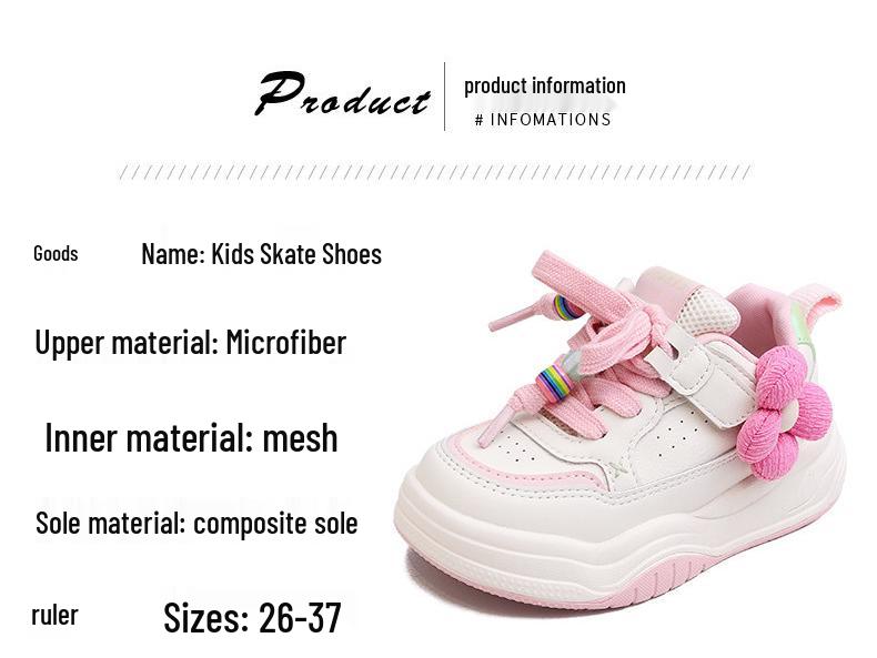 2026 Spring Girls' Stylish Soft Sole Casual Board Shoes