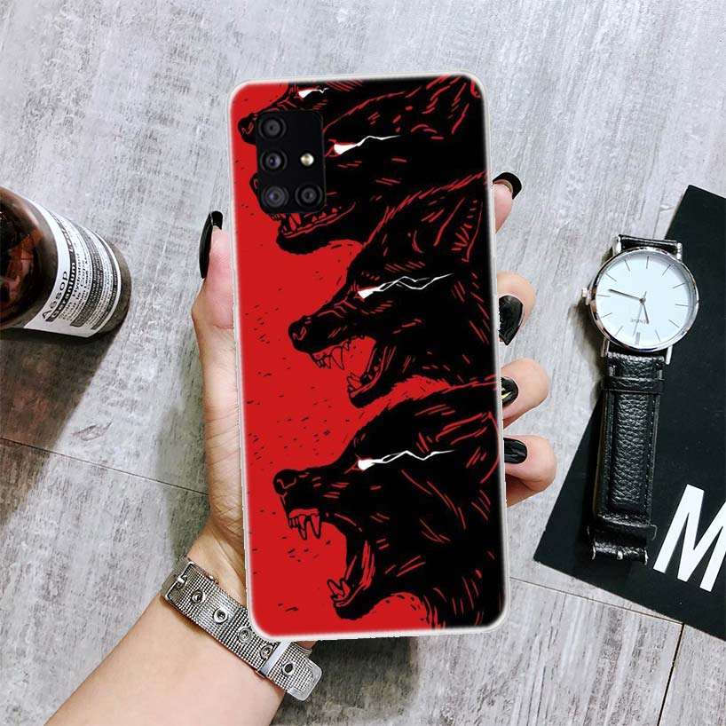 Angry Animal Wolf Fierce Phone Case For Samsung Galaxy A52 A32 A22 A12 A02S A50S A30S A51 A31 AA71 Note 20 Ultra 10 S10 Plus Gal