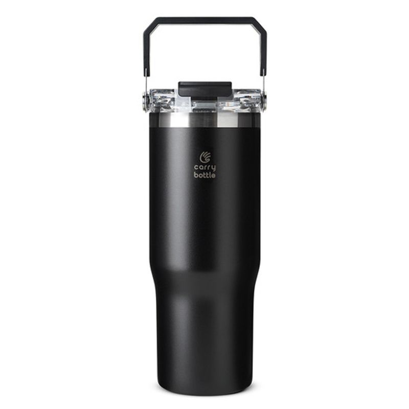 CARRY BOTTLE Dual Flow Top Handle Straw Tumbler 950ml Vacuum Stainless 2-in-1 Bottle Stainless Tumbler