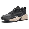 ACE Leather Slip Resistant Abrasion Resistant Low Top Chunky Sneakers Men's Black Gray 912338802-4