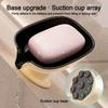 Durable Plastic Suction Cup Soap Dish With Drain Water Multifunctional Soap Holder Drain Soap Box Bathroom Supplies