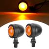 Pair of Turn Signal Indicator Light Black Yellow Steering Lamp Fits for Honda(Small Size)
