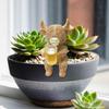 Highland Cow Flower Pot Decoration Funny Drinking Cattle Resin Weather-resistant Pot Hugger Garden Flower Pots Decoration