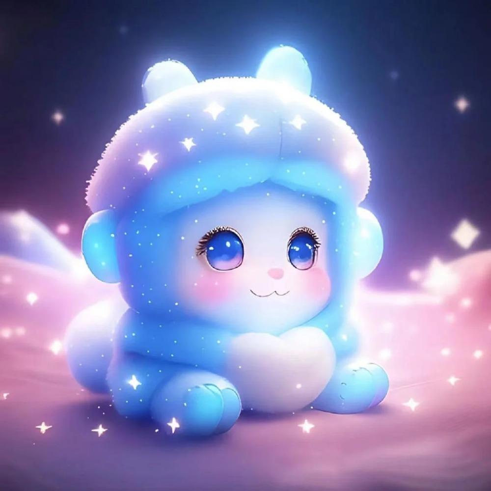 Diamant-Gemälde voller Bohrer, süßes Tier, rundes Diamant-Gemälde, handgefertigt, blaue Rose, Diy-Diamant-Mosaik-Gemälde, Heimdekoration