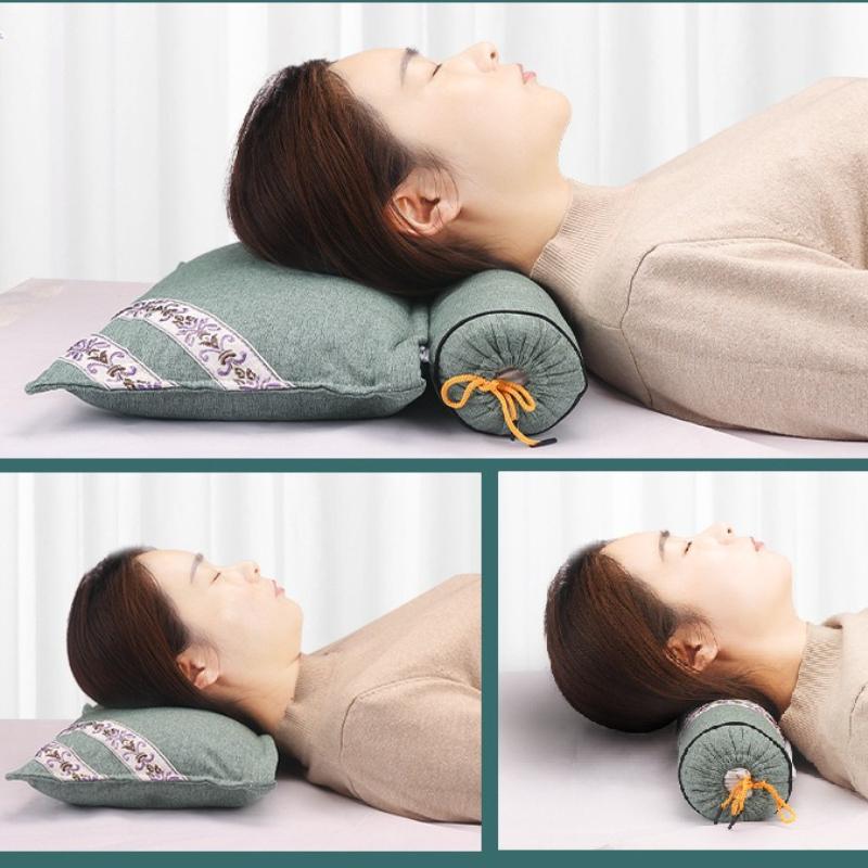 Round-shaped Mugwort Pillow Neck-supporting Pillow Detachable Neck-relieving Pillow Cervical Pillows