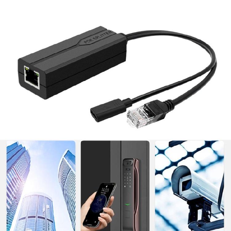 Durability Plastic USB C POE Splitter POE to USB C Power Transform, 48V to 5V for Various Devices Low Voltages Devices