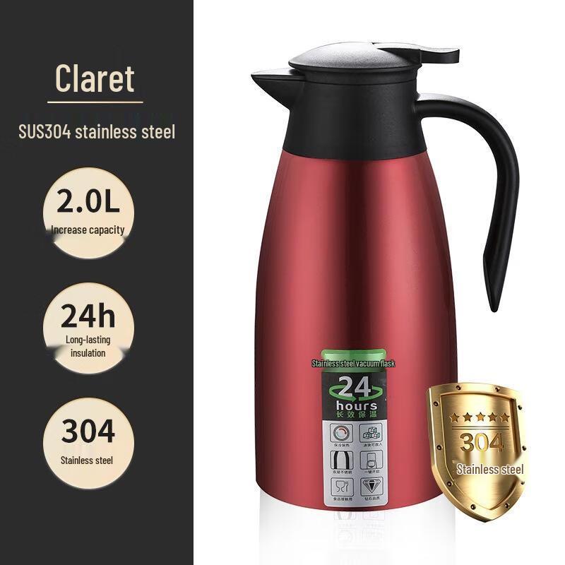 JingJingRS 2L Stainless Steel Insulated Pot & Coffee Carafe