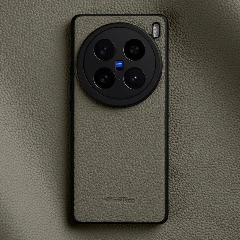 Melkco Premium Genuine Cowhide Leather Case for Vivo X100S Pro X200P X100 Ultra X200 Pro Mini Higher Camera Bumper Phone Cover