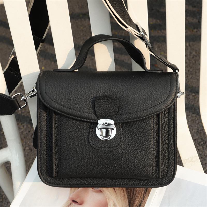 

New Korean Style Summer Women s Genuine Leather Crossbody Handbag 21cm x 9cm x 18cm