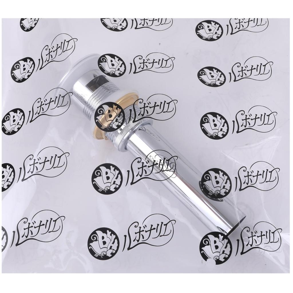 Rubonarie Pop-Up Drain Plug, Washbasin Drain Plug, Pop-Up Overflow Compatible, Replacement Sewer Part, Washbasin Drain Plug (Silver, Overflow Type)