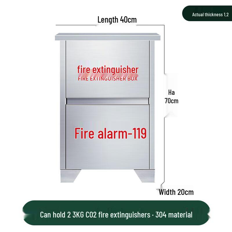 Stainless Steel CO2 Fire Extinguisher Cabinet 3kg