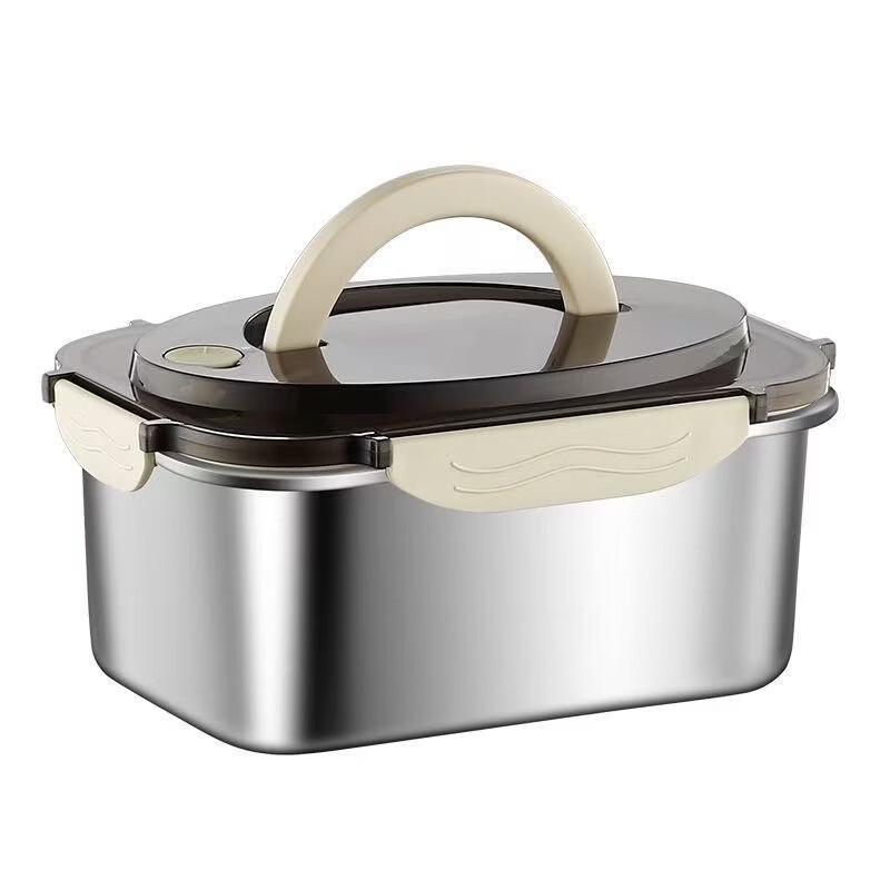 ZISIZ 304 Stainless Steel Leak-Proof Lunch Boxes (1700ml, 2-Layer, Set of 2)