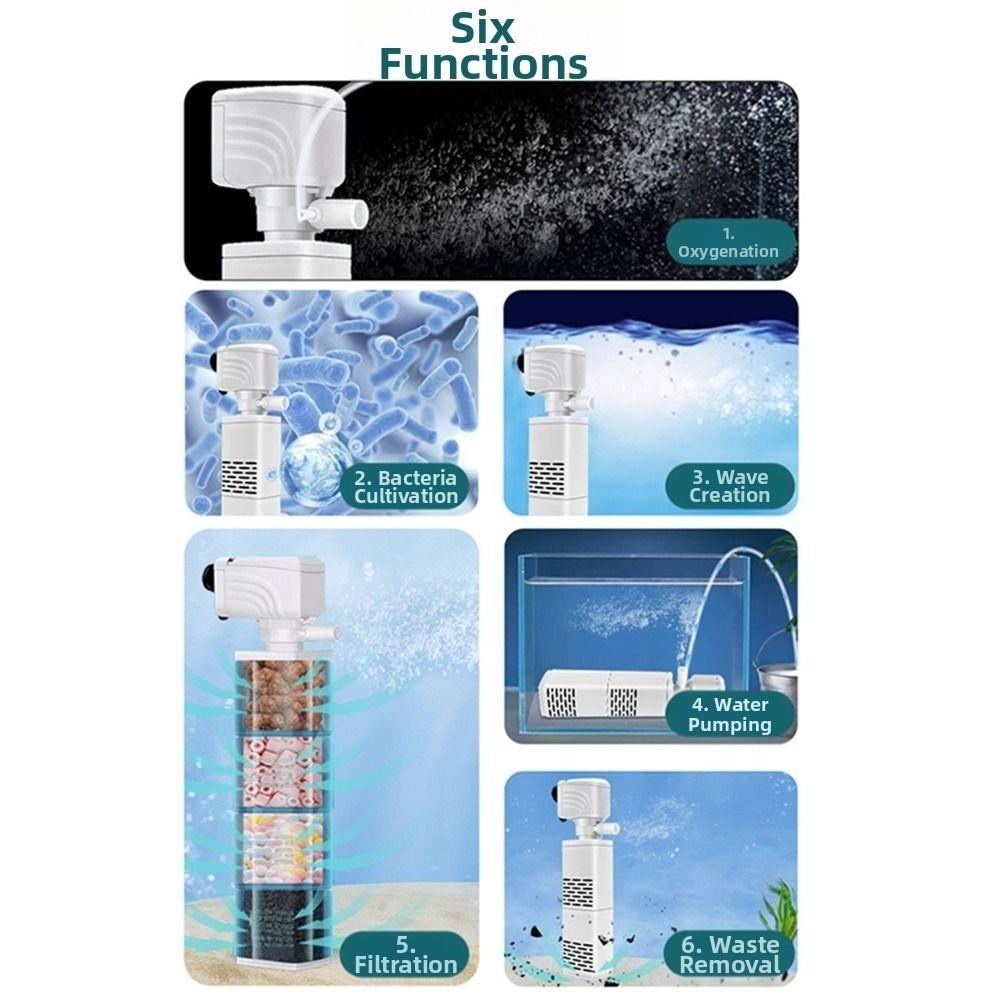 Energy Efficient Submersible Filter 3 in 1 Water Filter Pump Aquarium Filter Pump  for Aquarium
