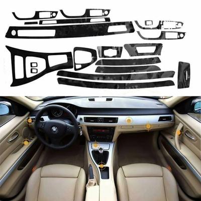 Intérieur de voiture 1 Set Autocollants Décoratifs Noir Brillant