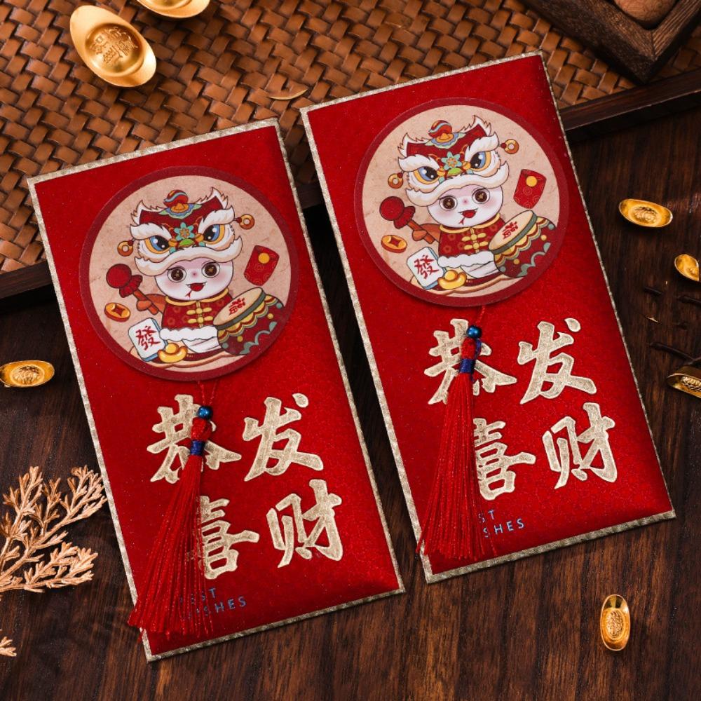 2 Pcs the Chinese Zodiac Snake Year Money Envelope Blessing Lucky Money Pockets Celebration Party