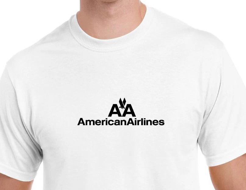 American Airlines Black Retro Logo Shirt US Airline White T-Shirt S-5XL XL