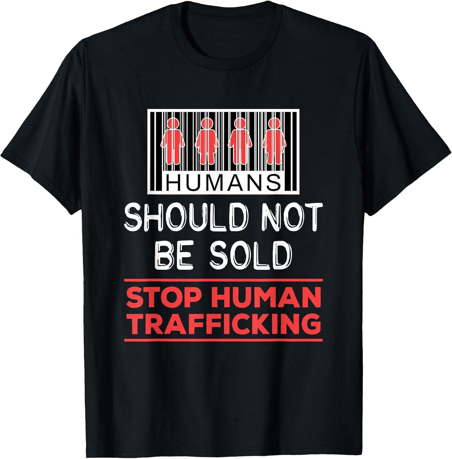 Stop Human Trafficking Humans Should Not Be Sold Awareness T-Shirt S разноцветный