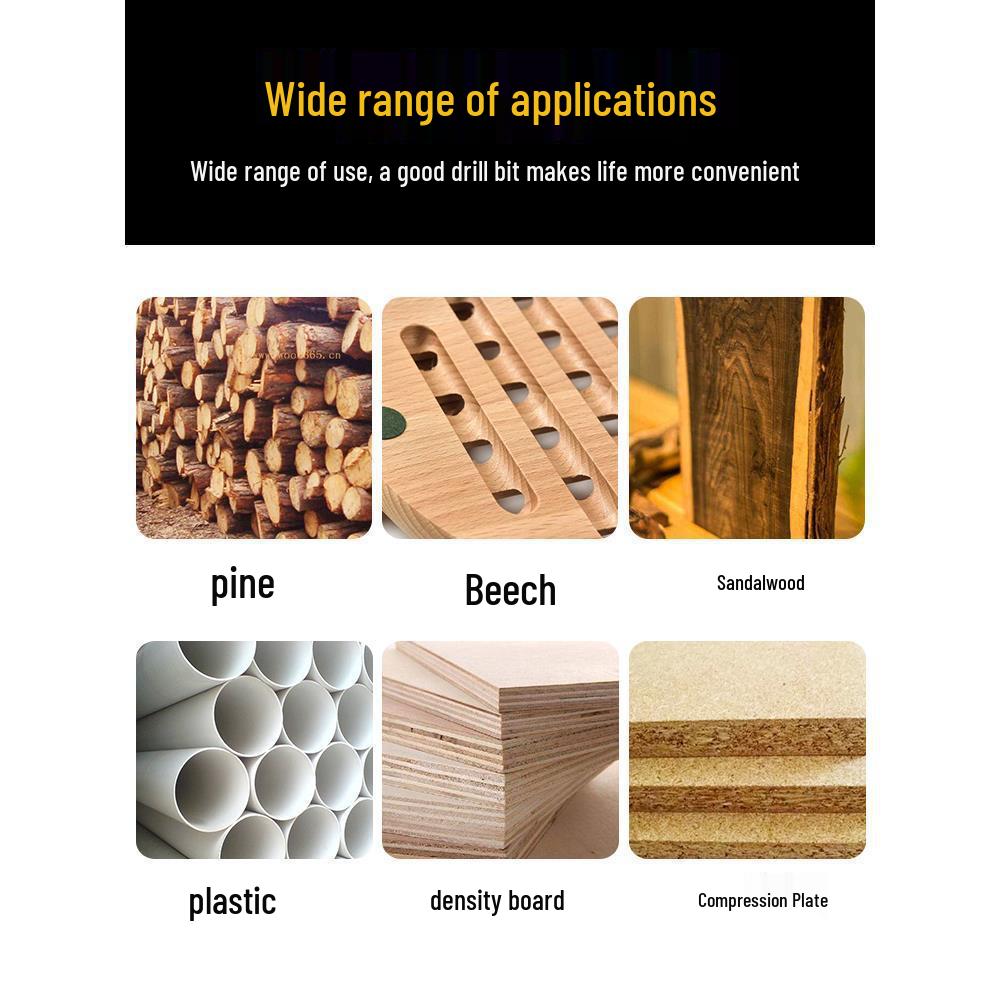 Hohe Härte Elektrischer Schraubenschlüssel Unterstützt Bohrer, Vier-Nuten für Holzbearbeitung Lochvergrößerung