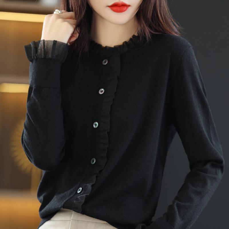 Pulover de lână pentru femei Qinghe Cașmir 50% Mătase 50% Lână Primăvară și Vară Lână Mânecă Scurtă Vestă fără Mâneci Moale și Confortabil