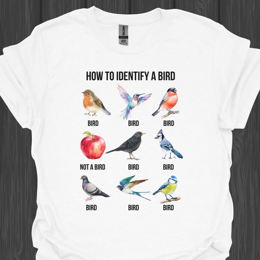 Funny Bird Identification T-Shirt, How to Identify a Bird Design Shirt Unisex T-Shirt XXL