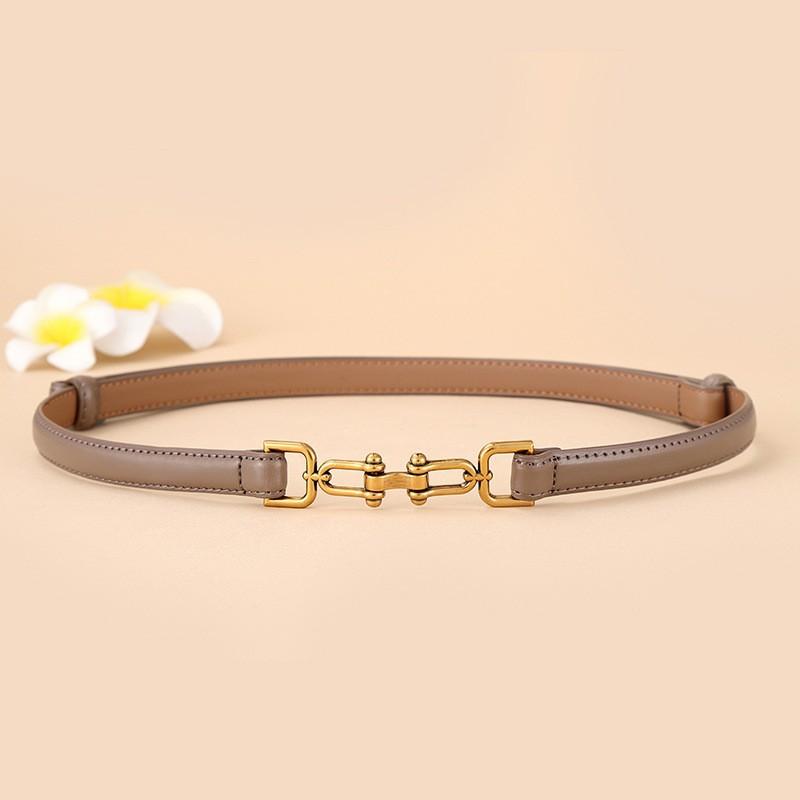 Mei Mary Korean style genuine leather skinny belt - women's fashion dress decoration waist chain - versatile suit waist cincher belt