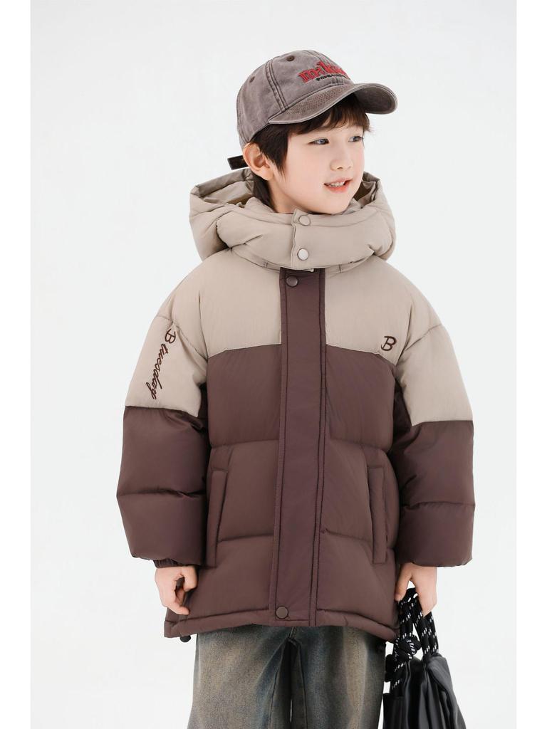 2025 Kids' Winter Hooded Down Jacket - 90% White Duck Down