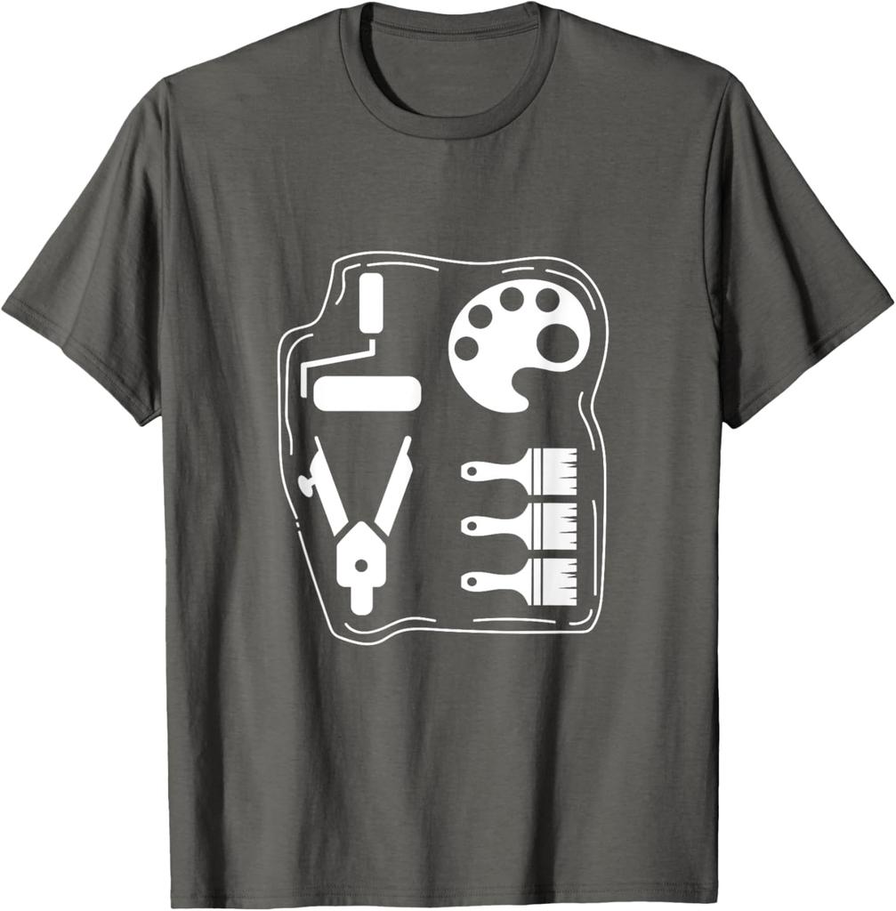 Love Art Tools Artist Painter Graphic TShirt Men Casual Cotton Crewneck Tee