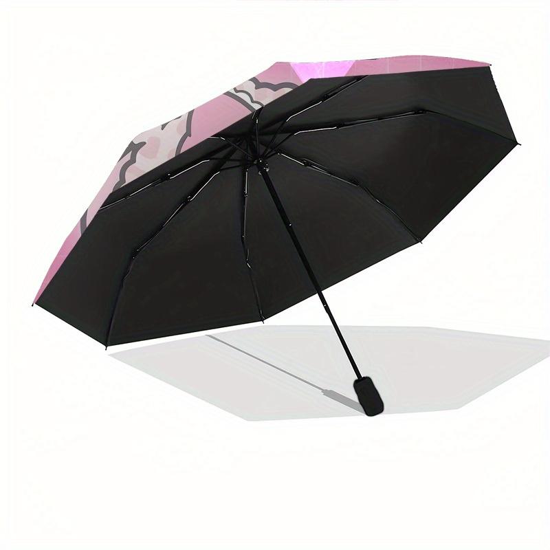 1pc My Melody Pink Background Umbrella with Plastic Handle,Suitable for All Seasons Home Travel Outdoor UmbrellaSanlio078