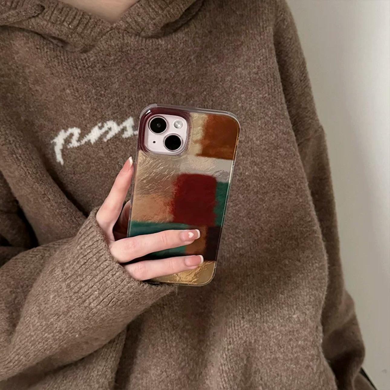 Contrasting splicing applies to Apple 16 mobile phone case iPhone new ideas Apple 16promax