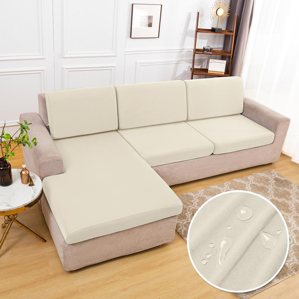 Elastic Solid Angle Sofa Seat Cover Elastic Sofa Cushion Cover Sofa Cover L-shaped Grooved Polyester Armrest Seat Cover
