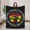 Black History Knitted Blanket Fleece  Super Warm Throw Blanket for Bedroom Sofa Bedroom Quilt