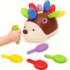 1 Stück Interaktiver Igel Feinmotorik Spielzeug für Kleinkinder Langlebiger Kunststoff Sensorisches Spiel mit bunten Pinzetten, Koordination von Hand und Auge Verbesserer