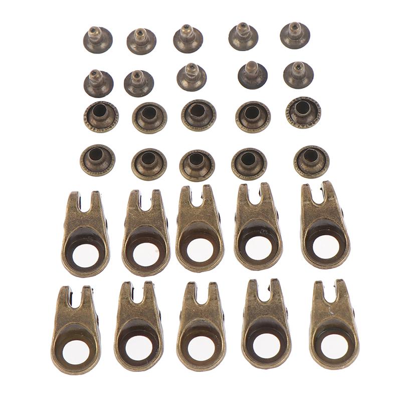 10 комплектов крючков для шнурков из сплава, фурнитура для шнурков с заклепками, принадлежности для походов и скалолазания