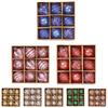Festive Elegant Christmas Ball Ornaments Pack Of 9 8cm Multiple Colors