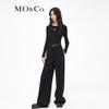 MO&Co. Faux Two-Piece Patchwork Slim-Fit Knit Top