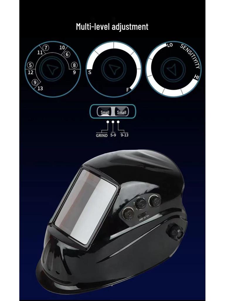 True Color Auto-Darkening Welding Helmet with Large Screen for Argon Arc Safety