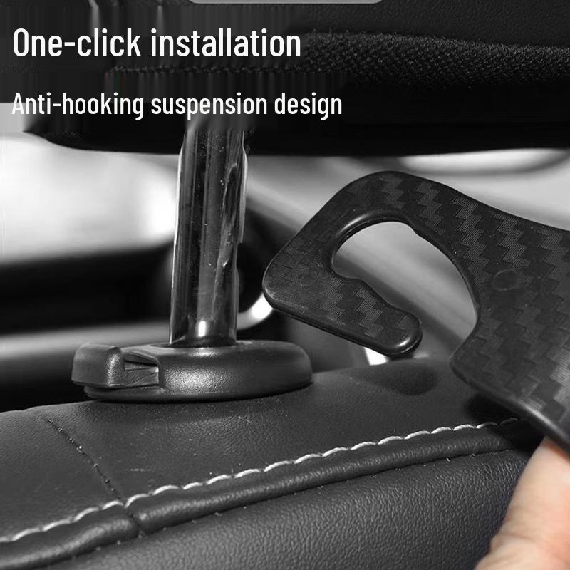 

Multifunctional Carbon Fiber Car Seat Back Hooks
