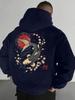 Men's Autumn/Winter Koi Pattern Hoodie Casual Long-Sleeved Pullover Sweatshirt Street Style Top