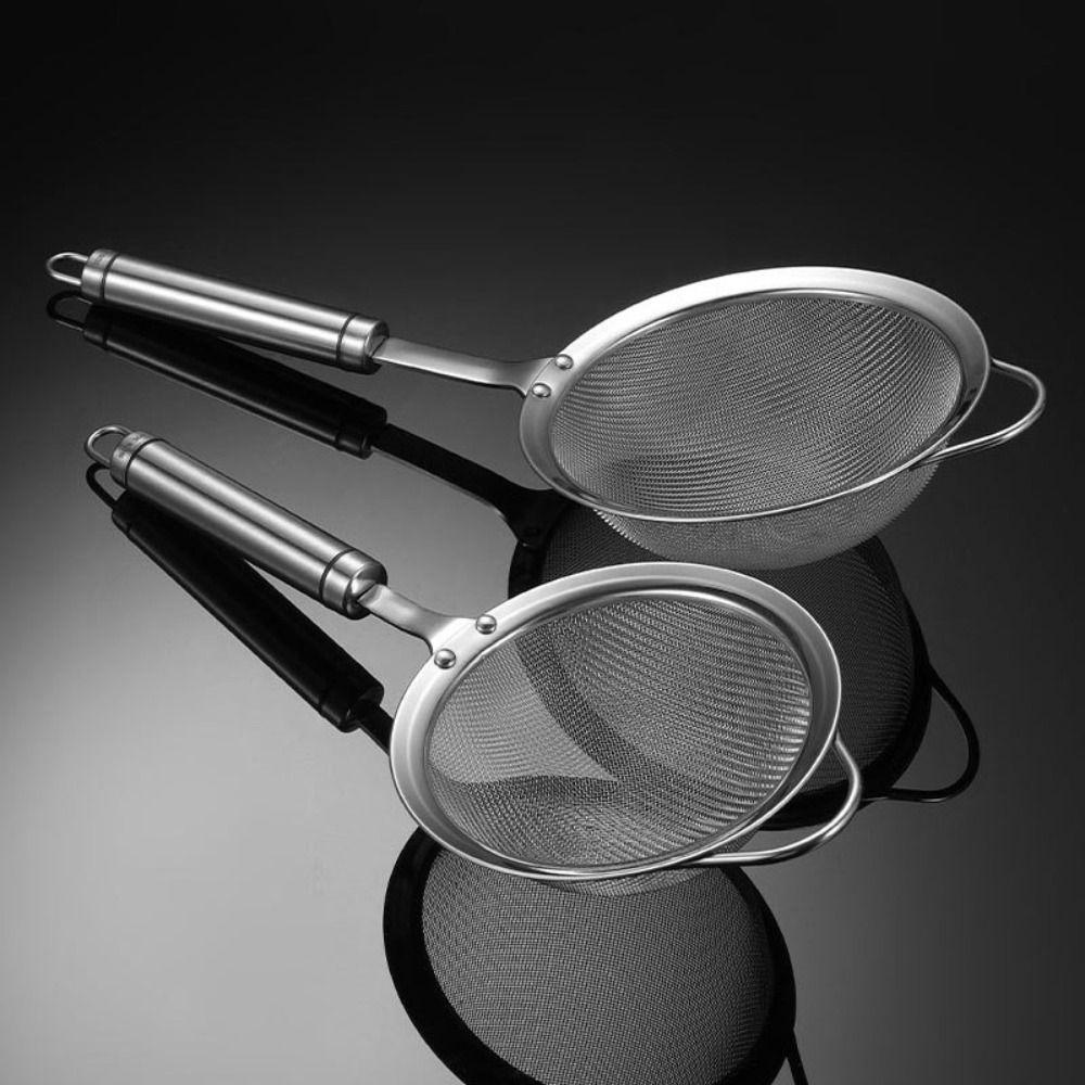Fine Mesh Flour Sieve Stainless Steel Kitchen Colander Skimmer Food Strainer  Soy Milk