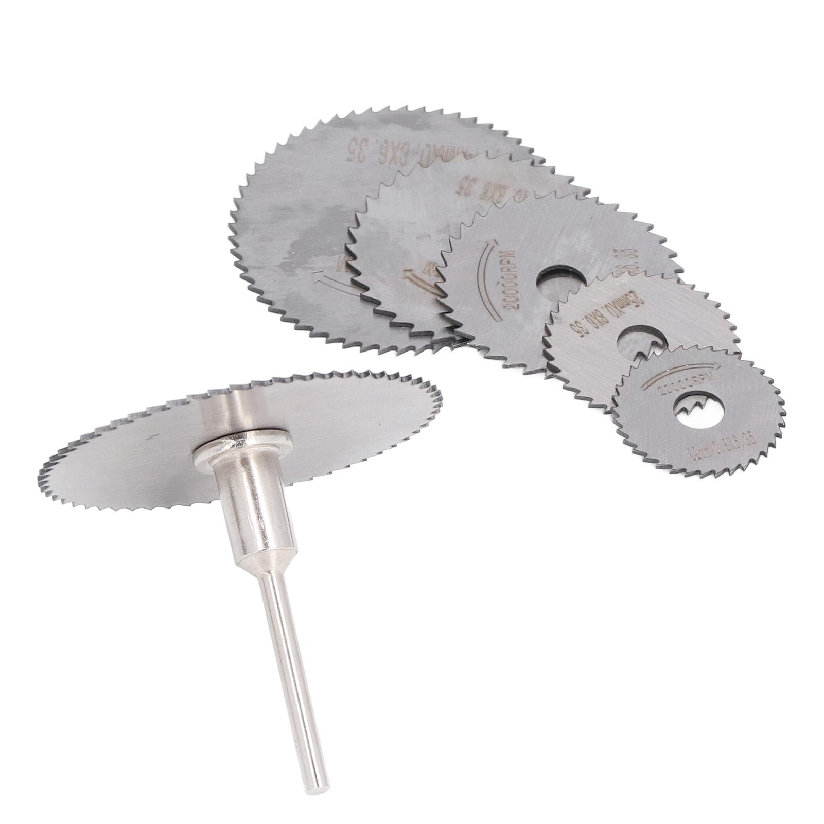 

7 шт. Пильный диск Мини Высокоскоростной стальной режущий диск Круглый резак Лезвие Набор инструментов