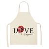 Nail Polish Lipstick Kitchen Cotton Linen Apron Bib Home Cleaning  Ladies  Cooking Picnic