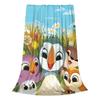 Flanell-Kuscheldecke Papageientaucherfelsen Cartoon Warme Plüschdecken Weiche Tagesdecke für Bett Wohnzimmer Zuhause Reise Sofa