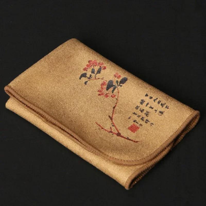 Colorful tea towel, absorbent cloth, thickened dining table cleaning tea cloth, cotton home kitchen cleaning cloth
